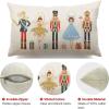 imageDFXSZ Merry Christmas Throw Pillow Cover 12x20 Inch Nutcracker Christmas Decor Winter Holiday Party Cushion Case Decoration for Sofa Couch YK141B12A1