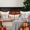 imageDFXSZ Merry Christmas Throw Pillow Cover 12x20 Inch Nutcracker Christmas Decor Winter Holiday Party Cushion Case Decoration for Sofa Couch YK141B12A1