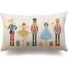 imageDFXSZ Merry Christmas Throw Pillow Cover 12x20 Inch Nutcracker Christmas Decor Winter Holiday Party Cushion Case Decoration for Sofa Couch YK141B12A1