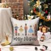 imageDFXSZ Merry Christmas Throw Pillow Cover 12x20 Inch Nutcracker Christmas Decor Winter Holiday Party Cushion Case Decoration for Sofa Couch YK141B12A1