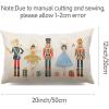 imageDFXSZ Merry Christmas Throw Pillow Cover 12x20 Inch Nutcracker Christmas Decor Winter Holiday Party Cushion Case Decoration for Sofa Couch YK141B12A1