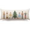 imageDFXSZ Merry Christmas Throw Pillow Cover 12x20 Inch Nutcracker Christmas Decor Winter Holiday Party Cushion Case Decoration for Sofa Couch YK141B12A2
