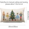 imageDFXSZ Merry Christmas Throw Pillow Cover 12x20 Inch Nutcracker Christmas Decor Winter Holiday Party Cushion Case Decoration for Sofa Couch YK141B12A2