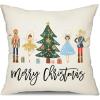 imageDFXSZ Merry Christmas Throw Pillow Cover 12x20 Inch Nutcracker Christmas Decor Winter Holiday Party Cushion Case Decoration for Sofa Couch YK141B12A218