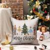 imageDFXSZ Merry Christmas Throw Pillow Cover 12x20 Inch Nutcracker Christmas Decor Winter Holiday Party Cushion Case Decoration for Sofa Couch YK141B12A218