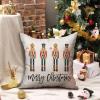 imageDFXSZ Merry Christmas Throw Pillow Cover 12x20 Inch Nutcracker Christmas Decor Winter Holiday Party Cushion Case Decoration for Sofa Couch YK141B12A3