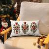 imageDFXSZ Merry Christmas Throw Pillow Cover 12x20 Inch Nutcracker Christmas Decor Winter Holiday Party Cushion Case Decoration for Sofa Couch YK141B12A4