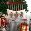 imageDFXSZ Merry Christmas Throw Pillow Cover 12x20 Inch Nutcracker Christmas Decor Winter Holiday Party Cushion Case Decoration for Sofa Couch YK141B12A4