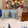 imageDFXSZ Merry Christmas Throw Pillow Cover 12x20 Inch Nutcracker Christmas Decor Winter Holiday Party Cushion Case Decoration for Sofa Couch YK141B12Blue