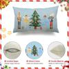 imageDFXSZ Merry Christmas Throw Pillow Cover 12x20 Inch Nutcracker Christmas Decor Winter Holiday Party Cushion Case Decoration for Sofa Couch YK141B12Blue