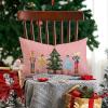imageDFXSZ Merry Christmas Throw Pillow Cover 12x20 Inch Nutcracker Christmas Decor Winter Holiday Party Cushion Case Decoration for Sofa Couch YK141B12Pink