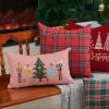 imageDFXSZ Merry Christmas Throw Pillow Cover 12x20 Inch Nutcracker Christmas Decor Winter Holiday Party Cushion Case Decoration for Sofa Couch YK141B12Pink