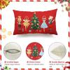 imageDFXSZ Merry Christmas Throw Pillow Cover 12x20 Inch Nutcracker Christmas Decor Winter Holiday Party Cushion Case Decoration for Sofa Couch YK141B12Red