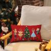 imageDFXSZ Merry Christmas Throw Pillow Cover 12x20 Inch Nutcracker Christmas Decor Winter Holiday Party Cushion Case Decoration for Sofa Couch YK141B12Red
