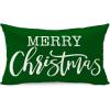 imageDFXSZ Christmas Pillow Cover 12x20 Merry Christmas Decor Red Throw Lumbar Pillow Cover Decorations Christmas Tree Holiday Decor Case for Home Couch YZT102A12Green