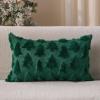 imageDFXSZ Christmas Tree Pillow Covers 12x20 inch Christmas Decoration Beige Soft Plush Faux Fur Jacquard Throw Pillows for Bedroom Sofa Holiday Festivals Winter Home Decor YZT101B12Green
