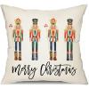 imageDFXSZ Merry Christmas Throw Pillow Cover 12x20 Inch Nutcracker Christmas Decor Winter Holiday Party Cushion Case Decoration for Sofa Couch YK141B12A3