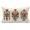 imageDFXSZ Merry Christmas Throw Pillow Cover 12x20 Inch Nutcracker Christmas Decor Winter Holiday Party Cushion Case Decoration for Sofa Couch YK141B12A4