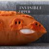 imageDFXSZ Halloween Pillow Covers 16x16 inch Set of 2 Beige Skeletont Halloween Decorations Soft Plush Faux Fur Wool Couch Cushion Case for Chair Sofa Bedroom Living Room Home Decor PTK04C16Orange Ghost