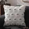 imageDFXSZ Halloween Pillow Covers 16x16 inch Set of 2 Beige Skeletont Halloween Decorations Soft Plush Faux Fur Wool Couch Cushion Case for Chair Sofa Bedroom Living Room Home Decor PTK04C16White Ghost