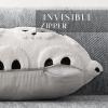 imageDFXSZ Halloween Pillow Covers 16x16 inch Set of 2 Beige Skeletont Halloween Decorations Soft Plush Faux Fur Wool Couch Cushion Case for Chair Sofa Bedroom Living Room Home Decor PTK04C16White