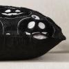imageDFXSZ Halloween Pillow Covers 18x18 inch Set of 2 Black Eyes White Ghost Throw Pillow Cases Soft Plush Faux Fur Wool Couch Cushion Case for Chair Sofa Bedroom Living Room Home Decor PTK056A18Blackwhite Pumpkins