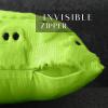 imageDFXSZ Halloween Pillow Covers 18x18 inch Set of 2 Black Ghost Throw Pillow Cases Soft Plush Faux Fur Wool Couch Cushion Case for Chair Sofa Bedroom Living Room Home Decor PTK03F18Green