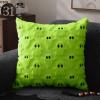 imageDFXSZ Halloween Pillow Covers 18x18 inch Set of 2 Black Ghost Throw Pillow Cases Soft Plush Faux Fur Wool Couch Cushion Case for Chair Sofa Bedroom Living Room Home Decor PTK03F18Green