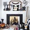imageDFXSZ Halloween Pillow Covers 18x18 inch Set of 4 Halloween Decorations Ghost Pumpkins Bats Decor Holiday Pillow Case Farmhouse Decor for Home Sofa B107Black