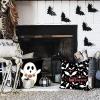 imageDFXSZ Halloween Pillow Covers 18x18 inch Set of 4 Halloween Decorations Ghost Pumpkins Bats Decor Holiday Pillow Case Farmhouse Decor for Home Sofa B107Black