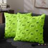 imageDFXSZ Halloween Pillow Covers 18x18 inch Set of 2 Black Ghost Throw Pillow Cases Soft Plush Faux Fur Wool Couch Cushion Case for Chair Sofa Bedroom Living Room Home Decor PTK03F18Green