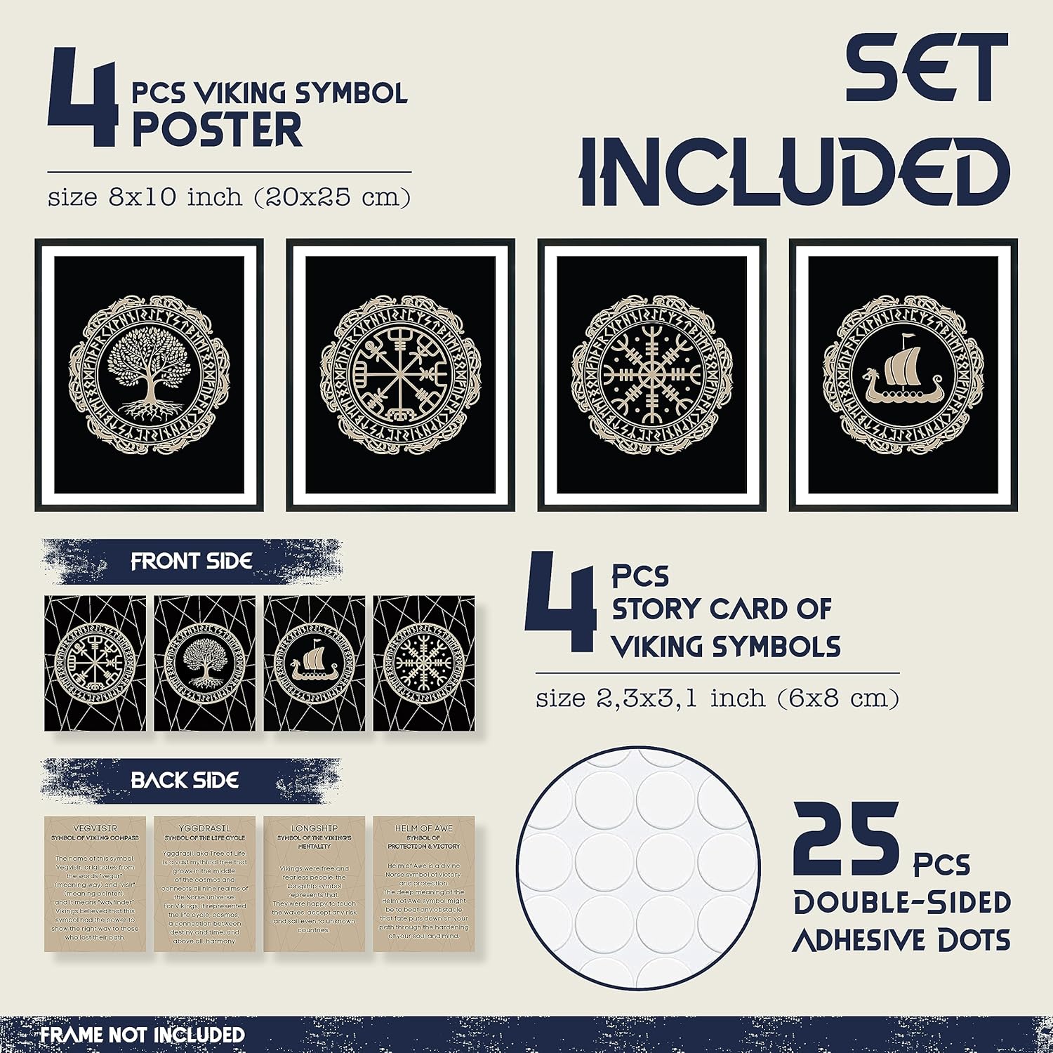 97 Decor Norse Mythology Gifts  Viking Decor for Home Viking Wall Art Vikings Poster Norse Rune Symbol Norse Pagan Decorations for Men Bedroom Viking Print Vegvisir Wall Decor 8x10 UNFRAMED