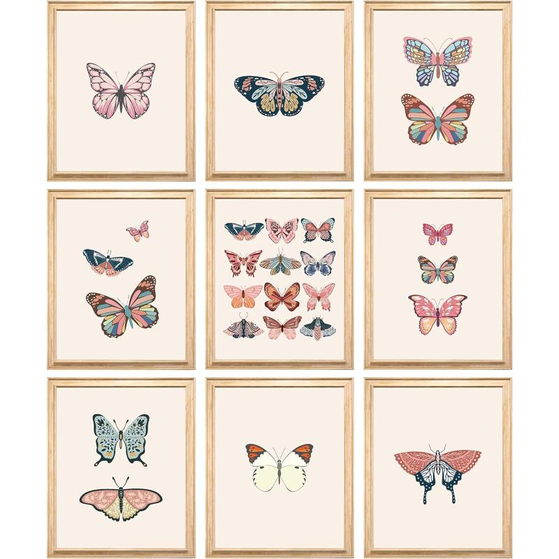 97 Decor Mexican Decor for Home  Mexican Art Wall Decor Vintage Mexican Wall Art Posters Retro Mexico Folk Art Decorations Boho Mexican Picture Mexicana Prints for Kitchen Bedroom 8x10 UNFRAMEDButterfly
