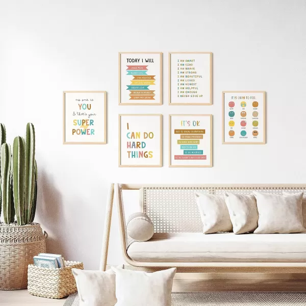 97 DECOR Kids Affirmation Wall Decor  Positive Affirmations for Kids Decor Affirmation Art Prints Nursery Pictures Colorful Inspirational Quotes Posters for Classroom Playroom Decor 8x10 UNFRAMED