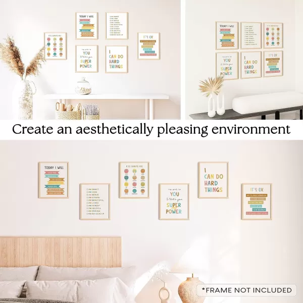 97 DECOR Kids Affirmation Wall Decor  Positive Affirmations for Kids Decor Affirmation Art Prints Nursery Pictures Colorful Inspirational Quotes Posters for Classroom Playroom Decor 8x10 UNFRAMED