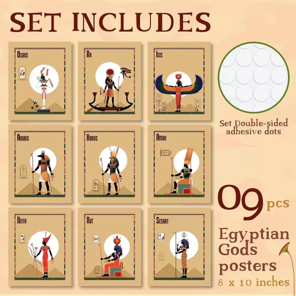 97 Decor Ancient Egyptian Decor for Home  Egyptian Goddess Wall Art Egyptian Decorations for Bedroom Egyptian Isis God Mythology Poster Egypt Gods Anubis Nut Ra Paintings Pictures 8x10 UNFRAMED