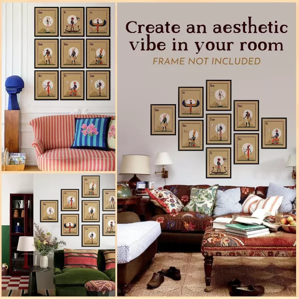 97 Decor Ancient Egyptian Decor for Home  Egyptian Goddess Wall Art Egyptian Decorations for Bedroom Egyptian Isis God Mythology Poster Egypt Gods Anubis Nut Ra Paintings Pictures 8x10 UNFRAMED