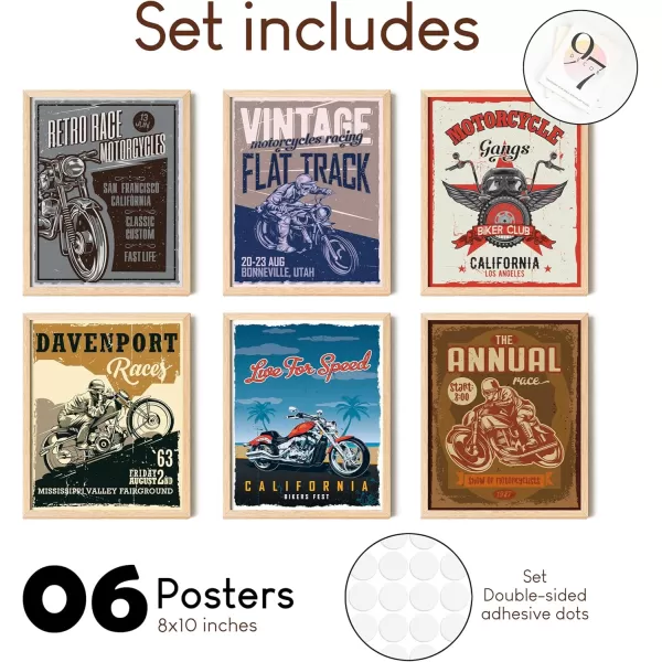 97 Decor Antique Motorcycle Posters  Rustic Motorcycle Decor Motorcycle Wall Art Prints Vintage Motorcycle Gifts for Men Motorcross Dirt Bike Stuff for Boys Bedroom Decorations 8x10 UNFRAMED