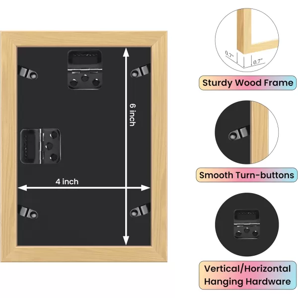 97 Decor Beige 4x6 Picture Frame With Plexiglass  4x6 Wood Frame Beige Photo Frame 4x6 For Wall Hanging