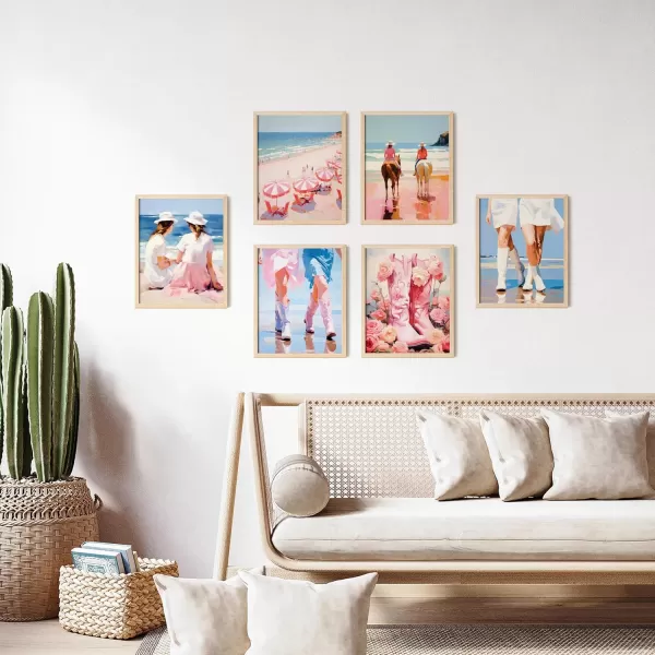 97 Decor Coastal Cowgirl Room Decor Aesthetic  Cowgirl Preppy Wall Art Pink Western Decor Trendy Cowgirl Boots Preppy Pictures Coastal Beachy Posters for Teen Girls Dorm Apartment 8x10 UNFRAMEDCoastal Granddaughter
