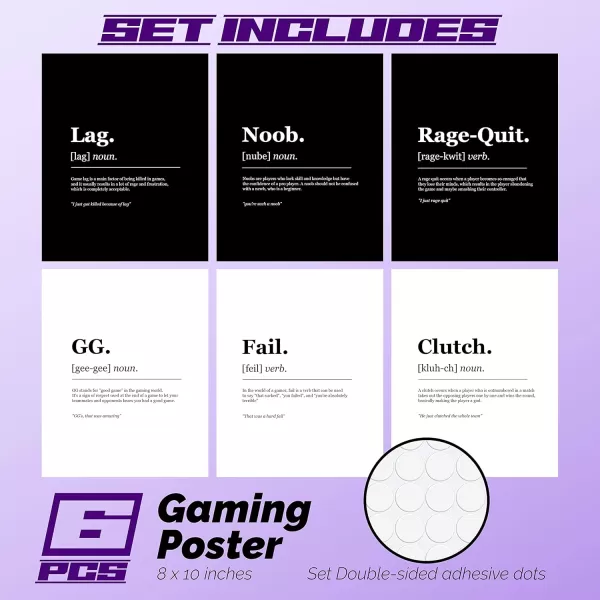 97 Decor Game Room Decor for Boys  Gamer Wall Decor Gaming Posters Accessories Cool Pictures Gamer Stuff for Kids Gaming Room Video Games Wall Art Prints for Bedroom Decorations 8x10 UNFRAMED