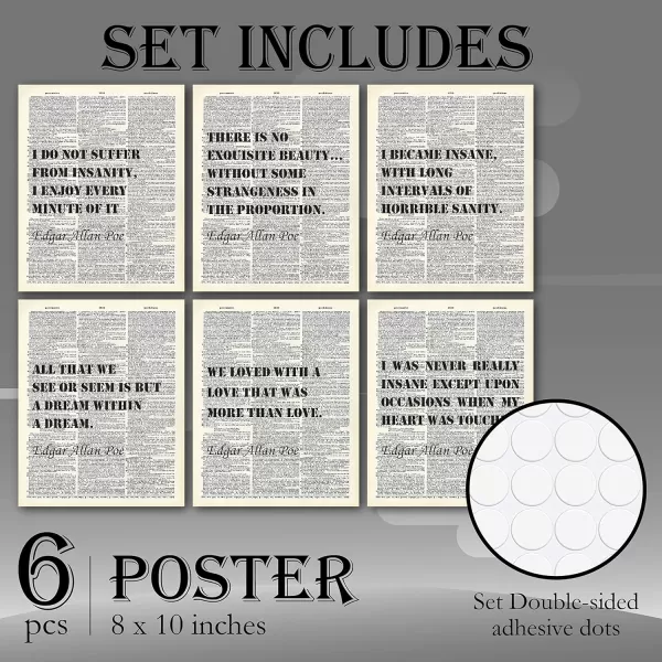 97 Decor Gold Pictures Wall Decor  Black and Gold Wall Decorations for Living Room Gold Black Wall Decor Marble Wall Decor Abstract Gold Marble Art Wall Decor Home Bedroom 8x10 UNFRAMEDEdgar Allan Poe Poster