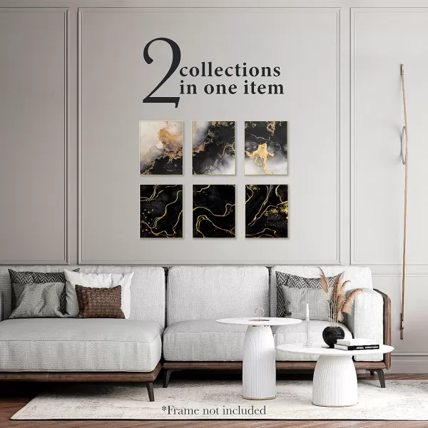 97 Decor Gold Pictures Wall Decor  Black and Gold Wall Decorations for Living Room Gold Black Wall Decor Marble Wall Decor Abstract Gold Marble Art Wall Decor Home Bedroom 8x10 UNFRAMEDBlack and gold