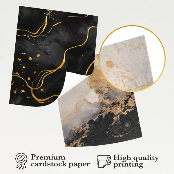97 Decor Gold Pictures Wall Decor  Black and Gold Wall Decorations for Living Room Gold Black Wall Decor Marble Wall Decor Abstract Gold Marble Art Wall Decor Home Bedroom 8x10 UNFRAMEDBlack and gold