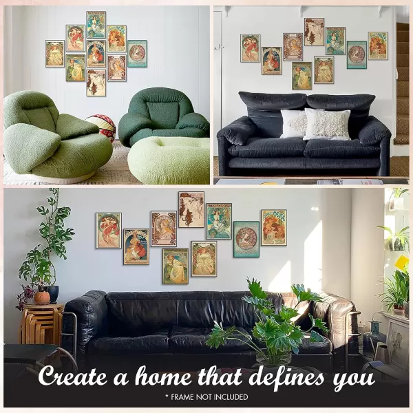 97 Decor Gustav Klimt Wall Art Posters  Gustav Klimt Kiss Poster Lady With Fan Gustav Klimt Sunflower Painting Fine Art Prints Klimt Picture Set Classic Nouveau Artwork Decorations 8x10 UNFRAMEDAlphonse Mucha Art