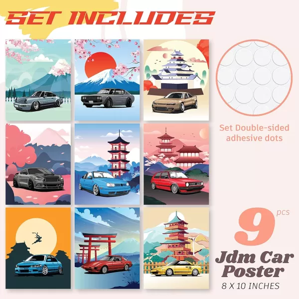 97 Decor Jdm Poster  Jdm Cars Posters for Men Jdm Car Wall Art Vintage Cars Pictures for Wall Bedroom Classic Car Art Prints Japanese Car Accessories for Boys Room Decorations 8x10 UNFRAMEDJdm