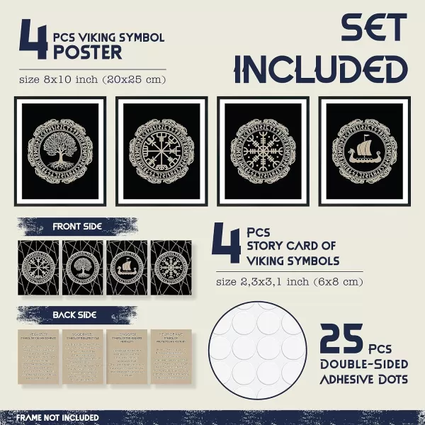 97 Decor Norse Mythology Gifts  Viking Decor for Home Viking Wall Art Vikings Poster Norse Rune Symbol Norse Pagan Decorations for Men Bedroom Viking Print Vegvisir Wall Decor 8x10 UNFRAMED