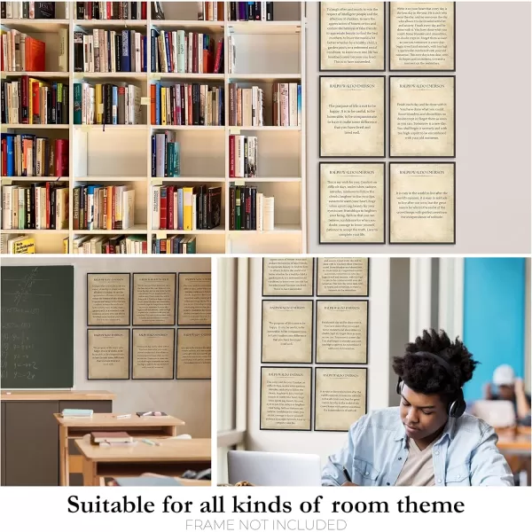 97 Decor Ralph Waldo Emerson Quotes Wall Art  Inspirational Literary Quotes Wall Decor Finish Each Day Success Quote Literary Posters Ralph Waldo Emerson Poem Prints for Classroom 8x10 UNFRAMEDRalph Waldo