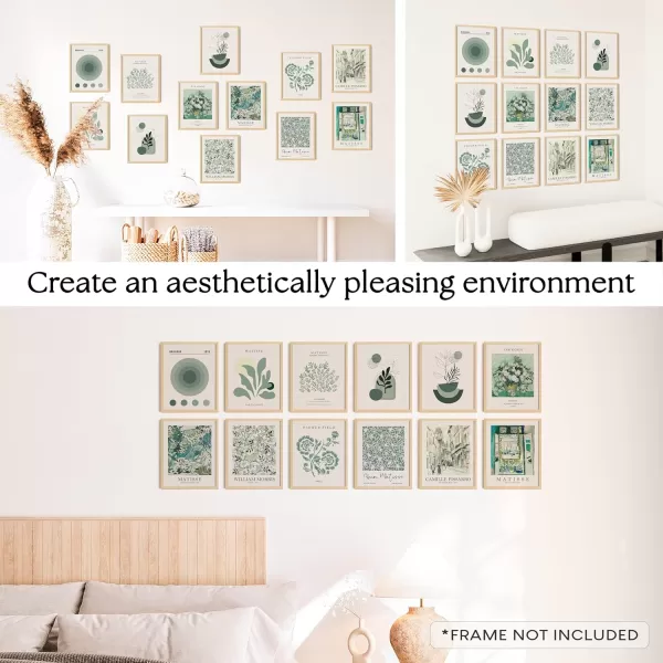 97 Decor Sage Green Room Decor Aesthetic  Sage Green Wall Decor for Bedroom Green Boho Art Wall Decor for Living Room Olive Green Wall Art Prints Green Matisse Pictures for Dorm 8x10 Unframed