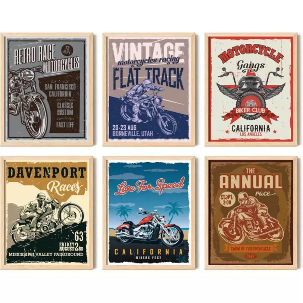 97 Decor Antique Motorcycle Posters  Rustic Motorcycle Decor Motorcycle Wall Art Prints Vintage Motorcycle Gifts for Men Motorcross Dirt Bike Stuff for Boys Bedroom Decorations 8x10 UNFRAMED